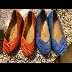 2 for the price of 1 Blue and Orange Flats size 7